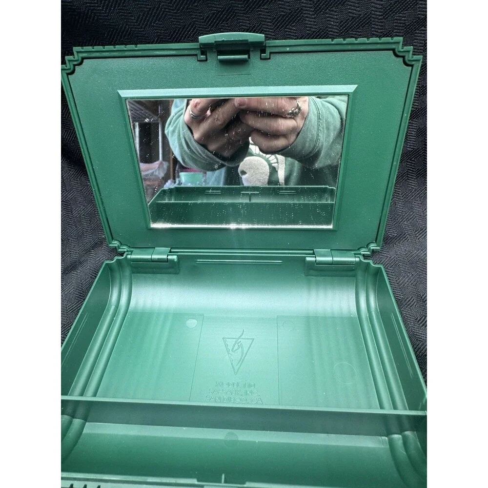 Vintage Sassaby Cosmetic Case Cherries Small Secret Compartment 1990s Mirror
